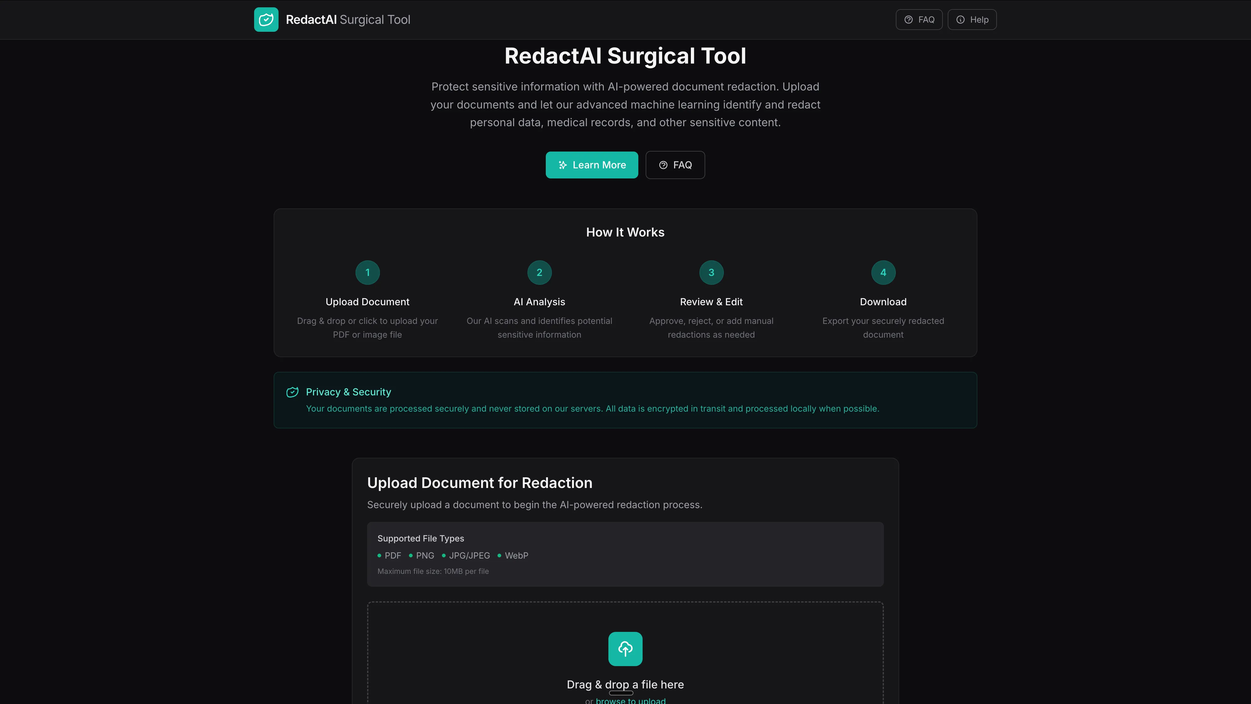 Redact AI Surgical Tool